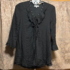 IRO Florine Ruffled V-Neck Tunic Top or Dress